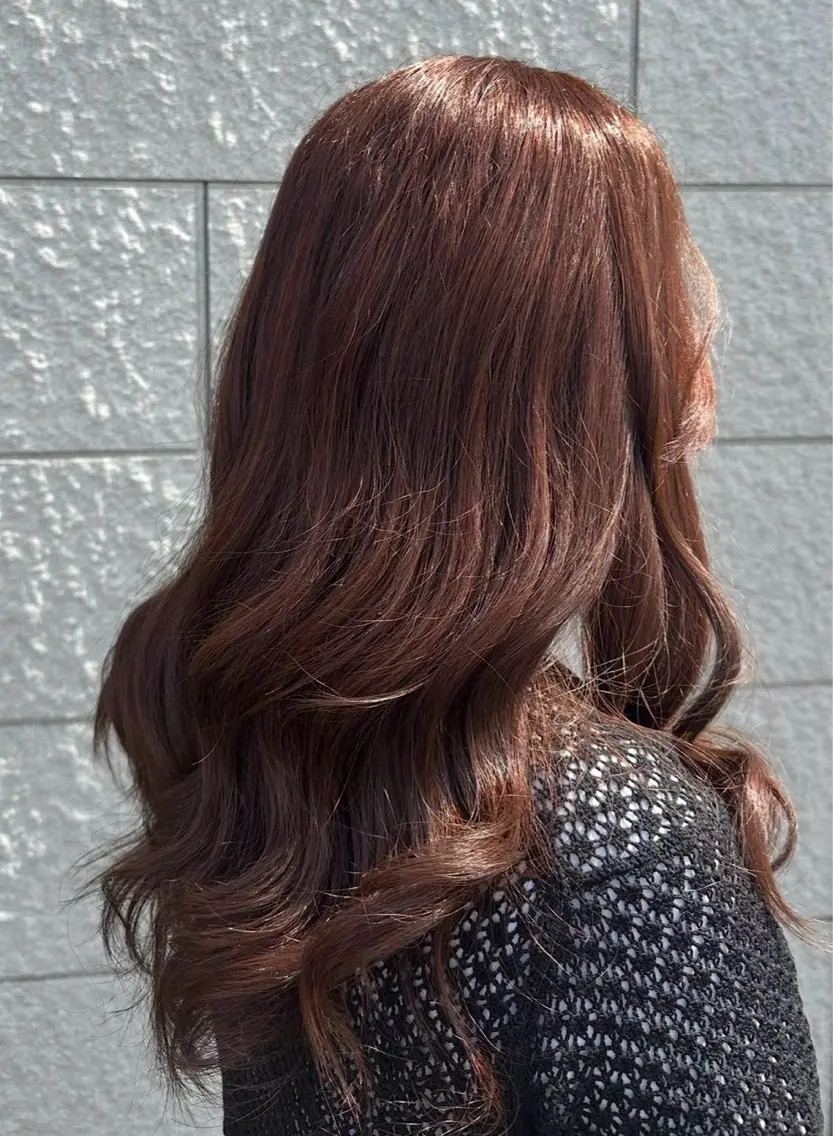 ロング カラー ベージュカラー ピンクカラー ピンクベージュ ヘアカラー トリートメント SETUP美和 あかりのヘアスタイル