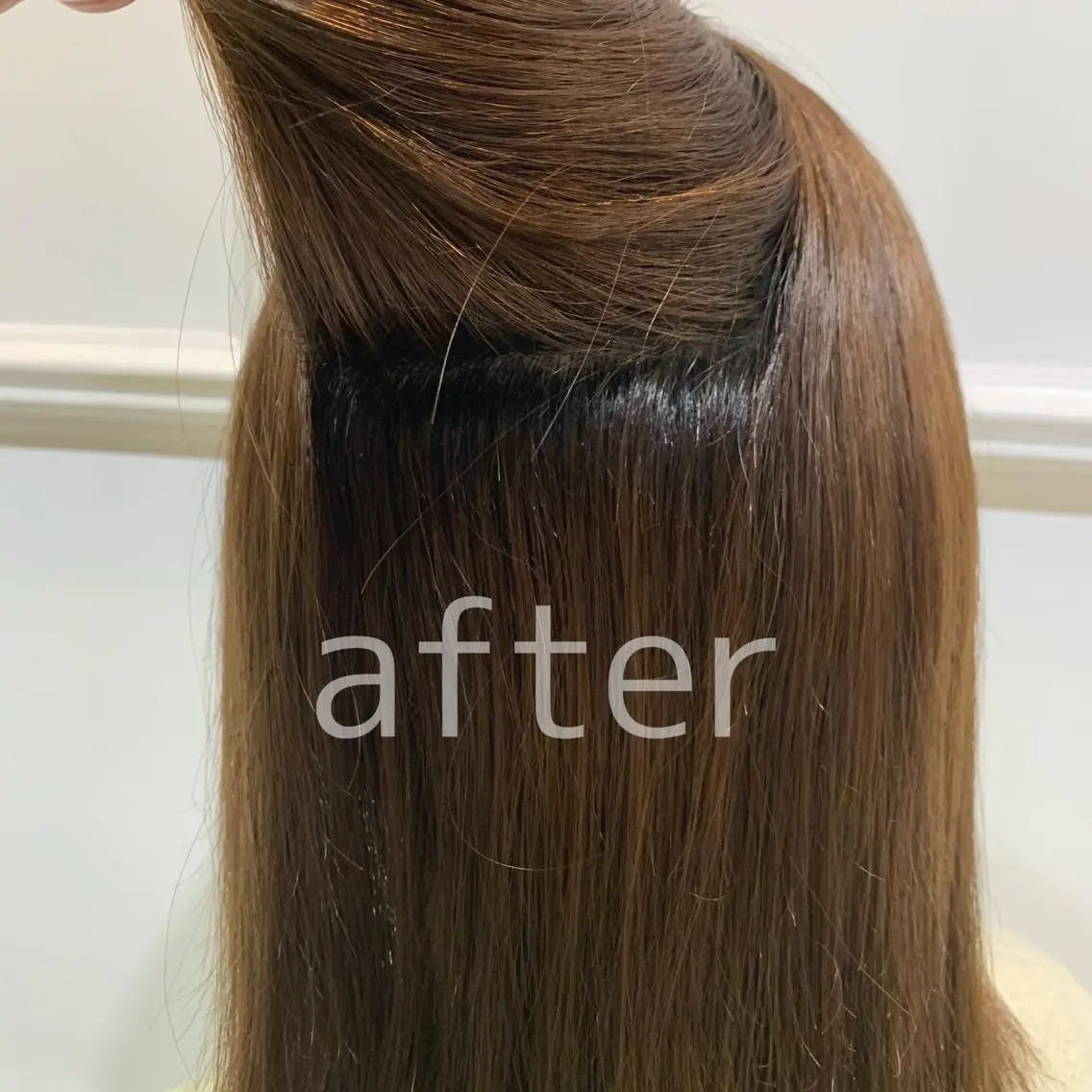 セミロング パーマ 髪質改善カラー&TR 縮毛矯正/弱酸性矯正のヘアスタイル