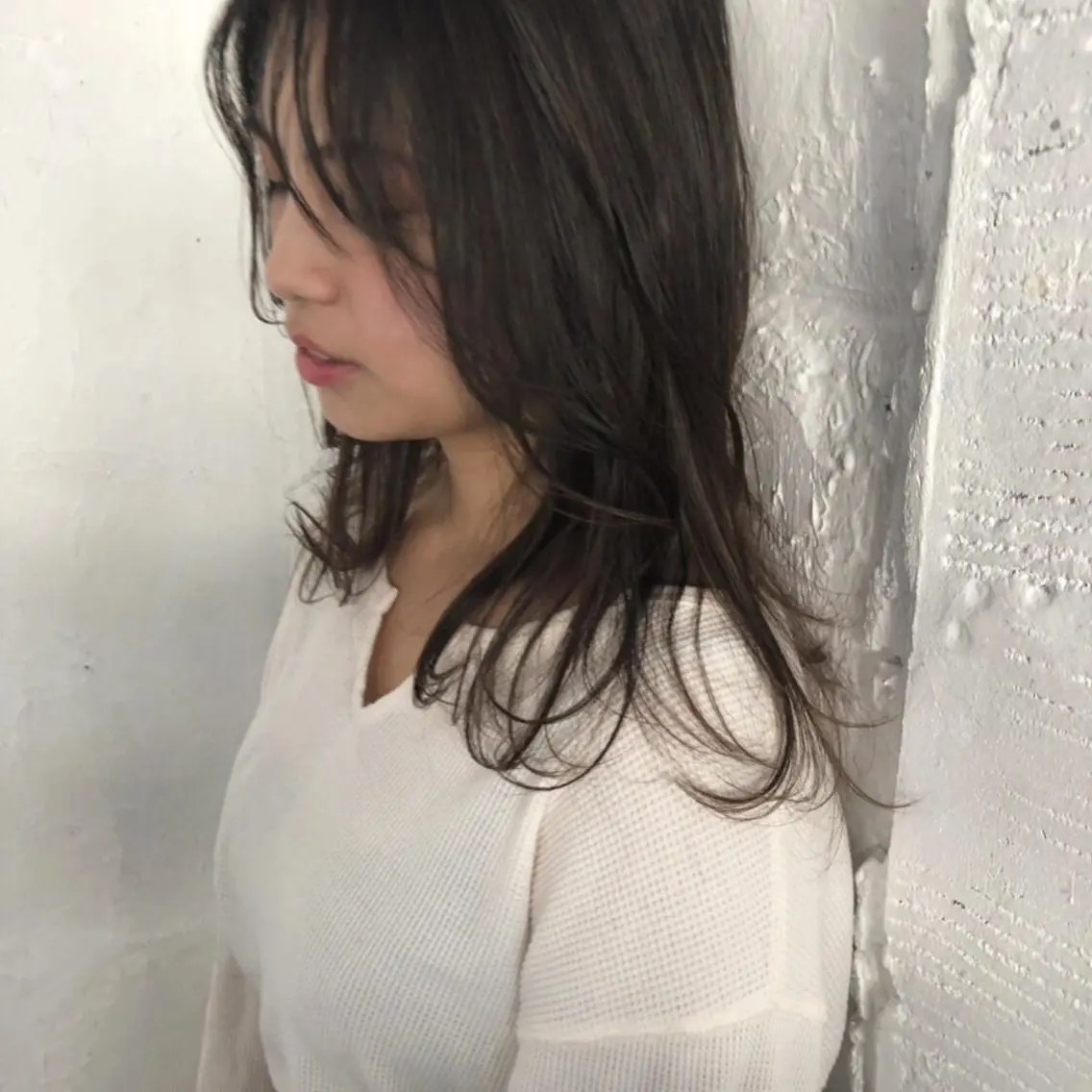 ミディアム レイヤーカット カット 江原 彩華のヘアスタイル