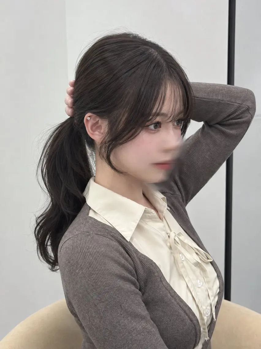 前髪カット+顔まわりカットの写真