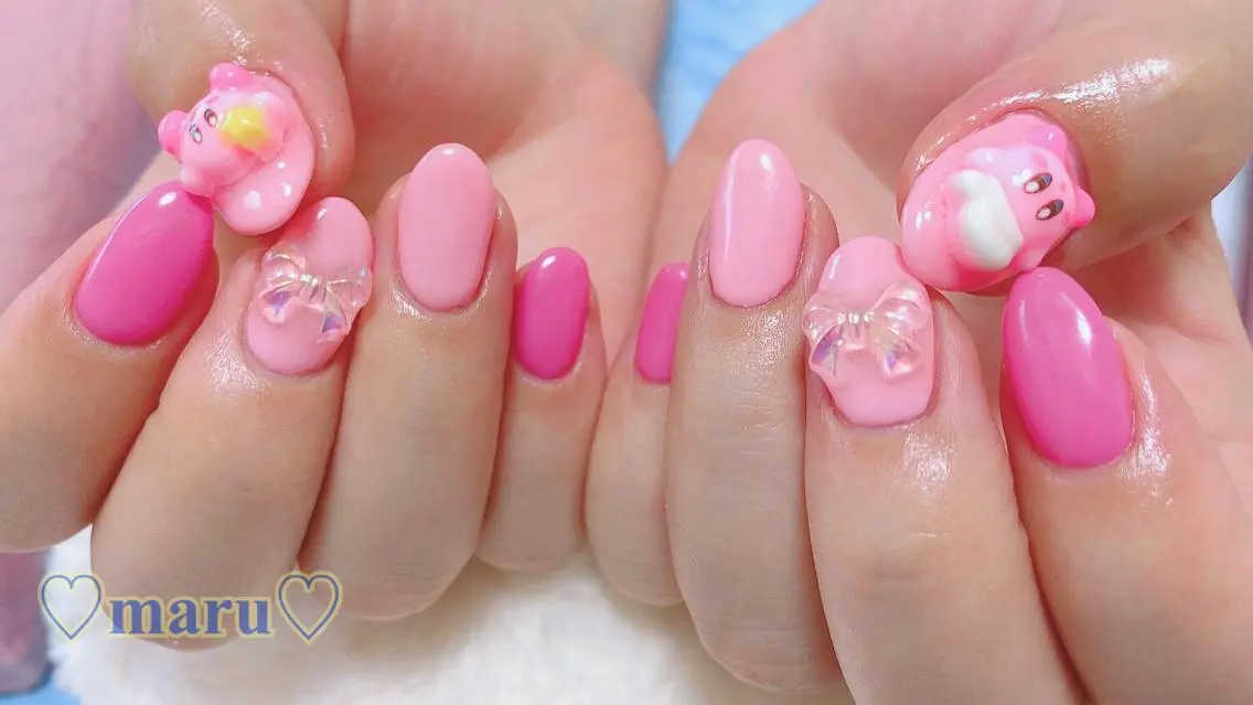 ネイル リボン ハンドネイル フットネイル まるみ ♡のその他イメージ