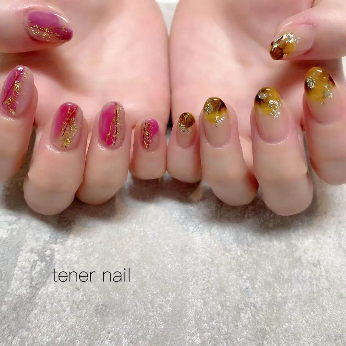 ネイル ニュアンスネイル 春ネイル テネルネイル tener nailのネイルデザイン