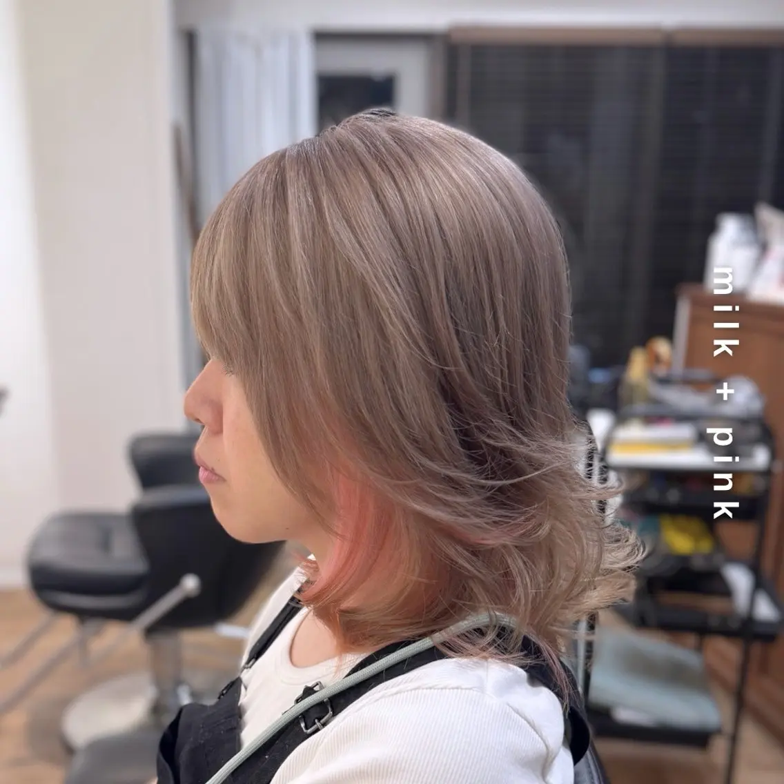 ロング カラー ピンクカラー ヘアカラー トリートメント ヘアセット しんのすけ /モデルさん募集中のヘアスタイル