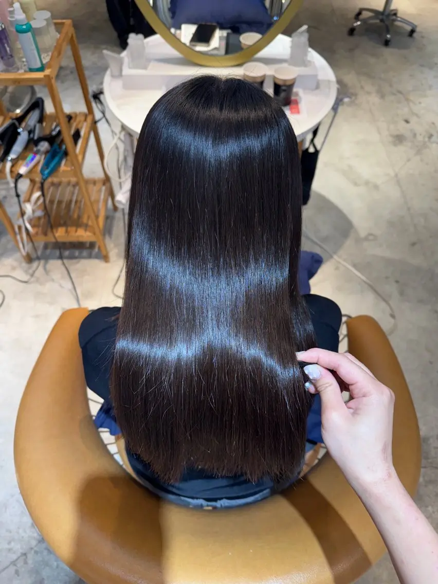 ロング 髪質改善 縮毛矯正 カット ヘアカラー トリートメント ヘアセット 髪質改善/ボブ /韓国/erikoのヘアスタイル