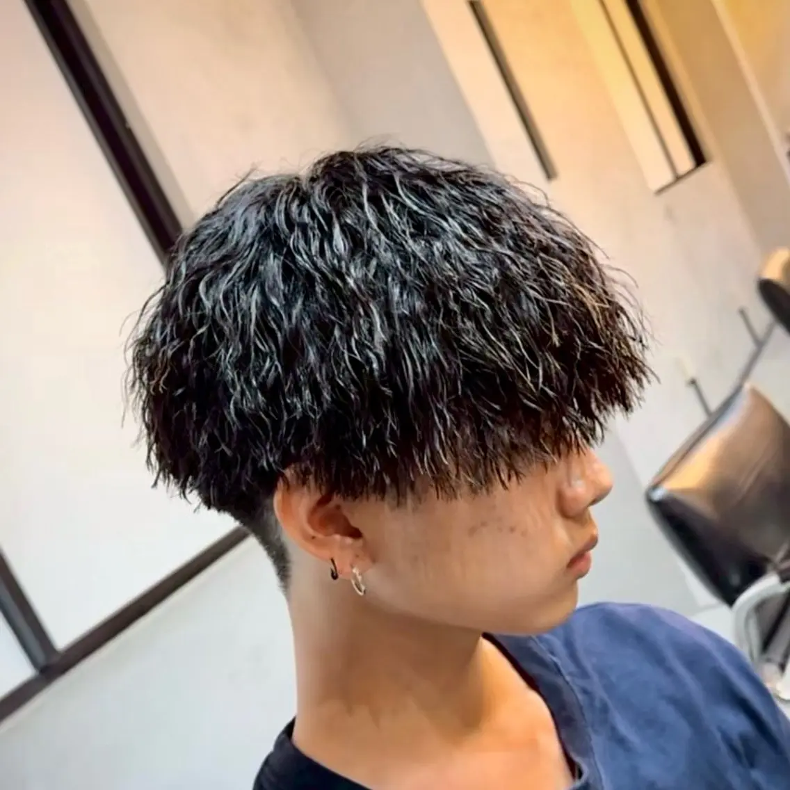 ショート パーマ メンズ カット パーマ シャドウ ツイスパ ニュアンスおがたのヘアスタイル
