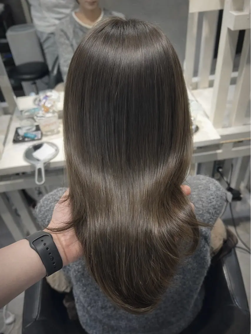 セミロング カット ヘアカラー トリートメント 恵比寿韓国レイヤー× 艶透明感カラー大場のヘアスタイル