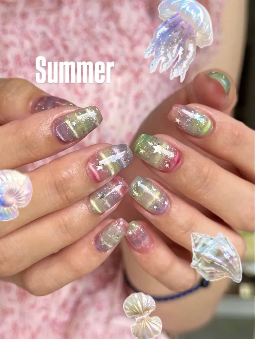 ネイル 持ち込み 夏ネイル HARUKA ネイリスト福岡/薬院のネイルデザイン