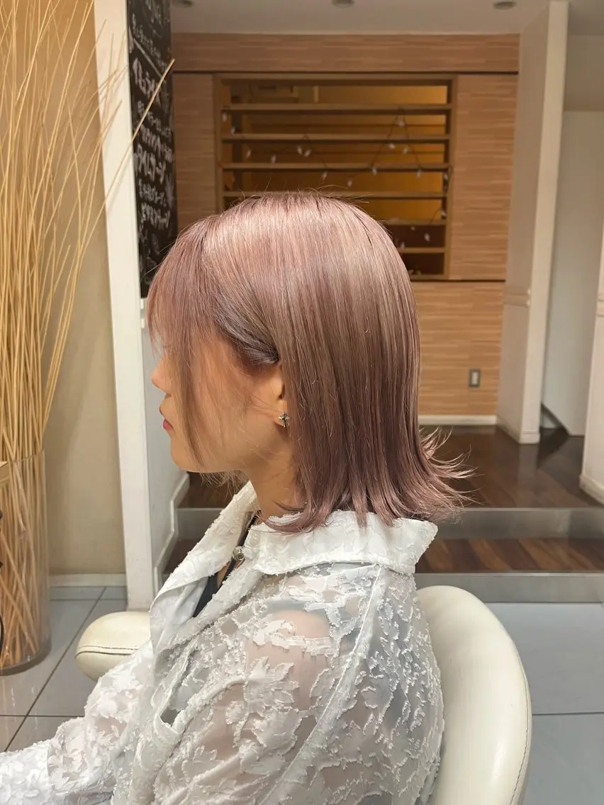 【ダメージレス🫣】ケアブリーチリタッチ×カラーの写真