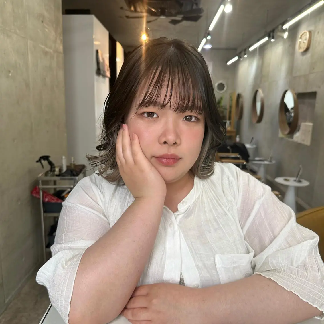 ショート カラー 透明感カラー グレージュ オリーブグレージュ オリーブグレー カット カットモデル募集中 ／HARUKA🎀のヘアスタイル