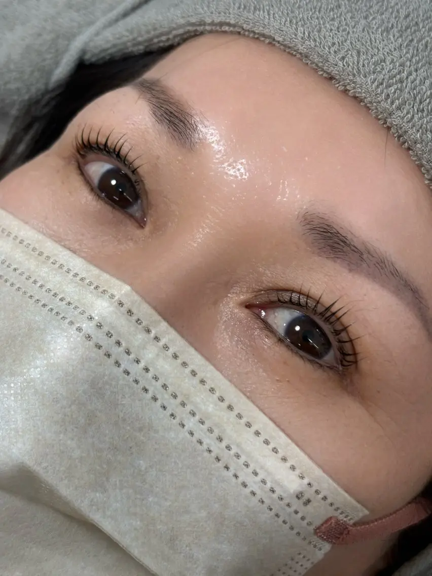 マツエク・マツパ 束感まつ毛 韓国風マツエク パリジェンヌラッシュリフト まつげパーマ 一重×まつ毛パーマ 束感まつげパーマ🩷 MOMOKAのマツエク・マツパデザイン