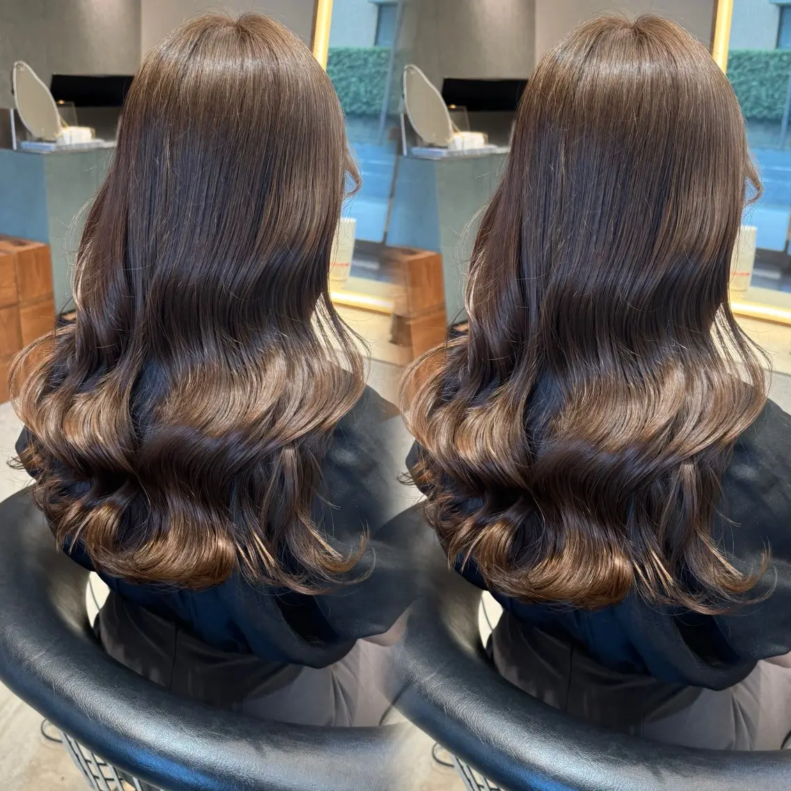 ロング カラー カット ヘアカラー トリートメント レイヤー🤍 ベージュ🤍　聖奈のヘアスタイル