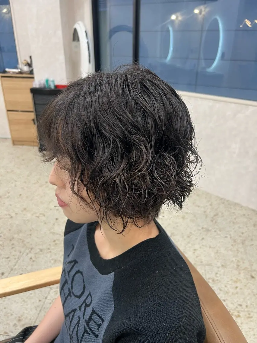 ショート パーマ ショートボブ ボブ ショートヘア カット パーマ 近藤 叶大のヘアスタイル