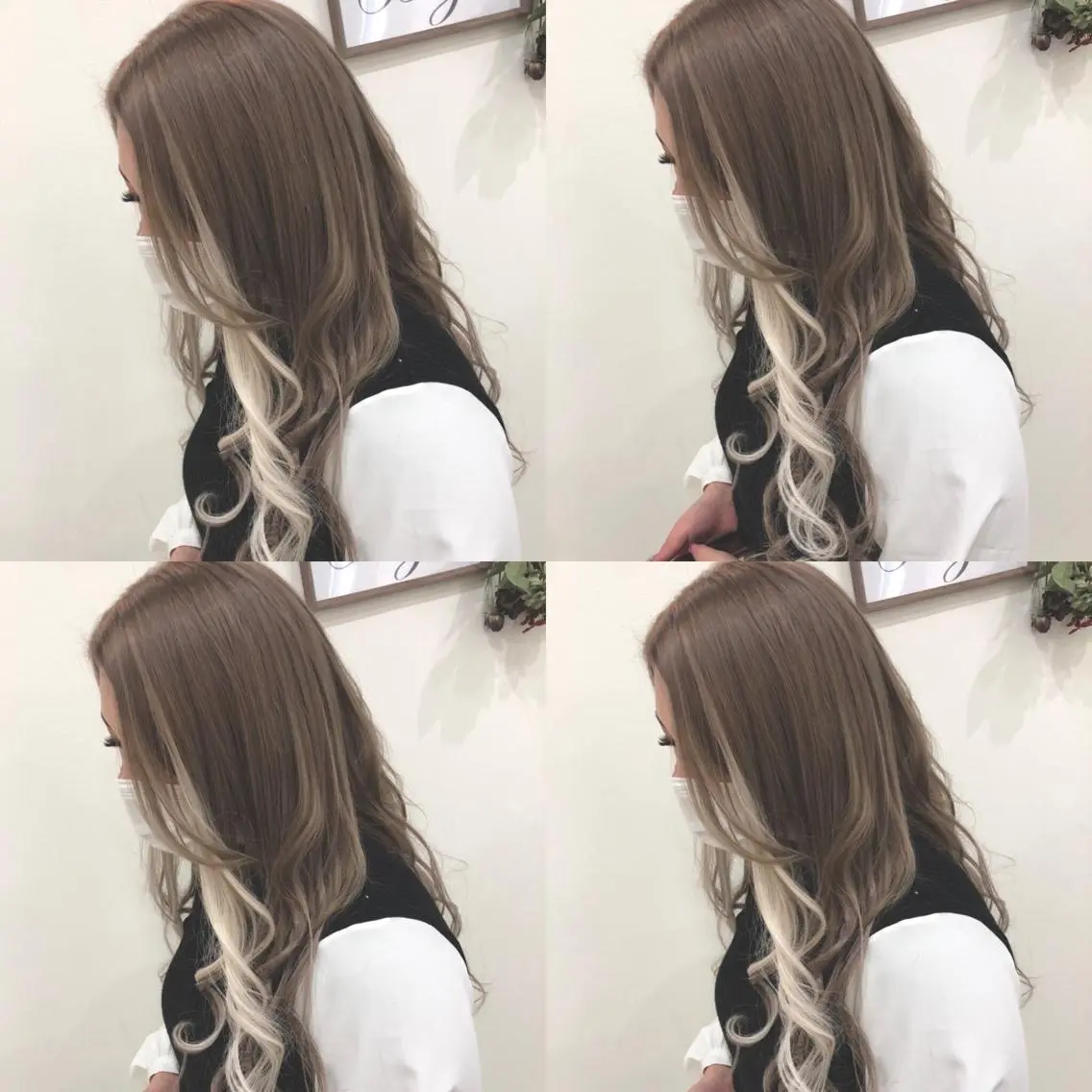 ロング カラー シールエクステ ミストバング フェイスフレーミング エクステ 🌷MAYU 🌷のヘアスタイル