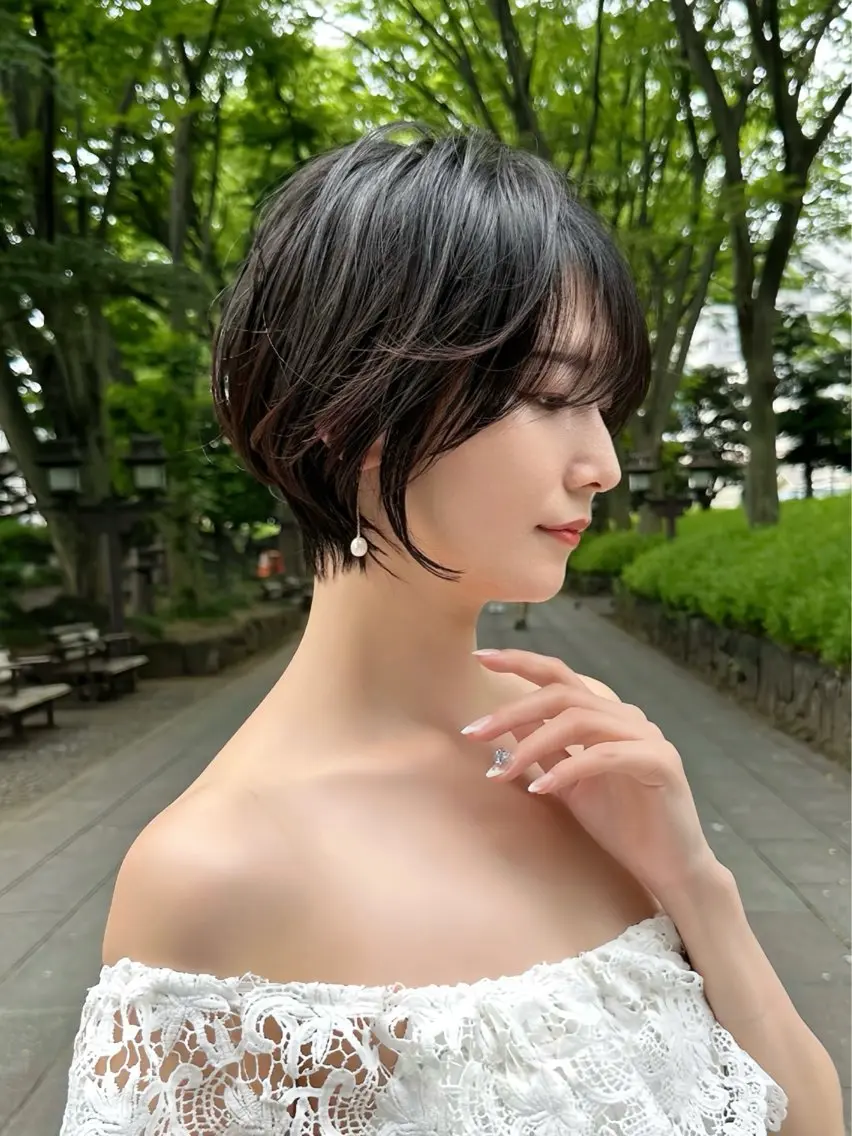 ショート ショートヘア 小顔カット カット ヘアカラー トリートメント ヘッドスパ 縮毛矯正/レイヤー taiga🐯のヘアスタイル