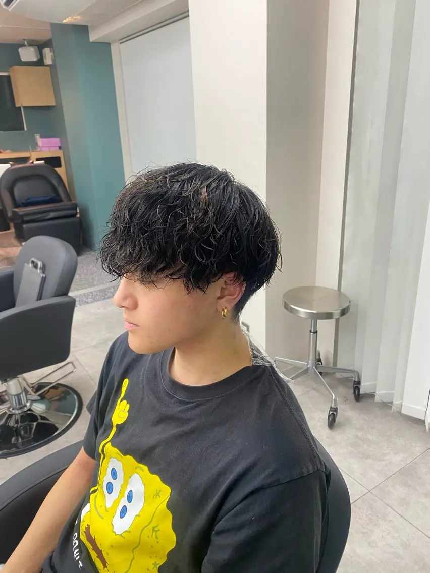 パーマ メンズ メンズパーマ 水竹 日向のヘアスタイル