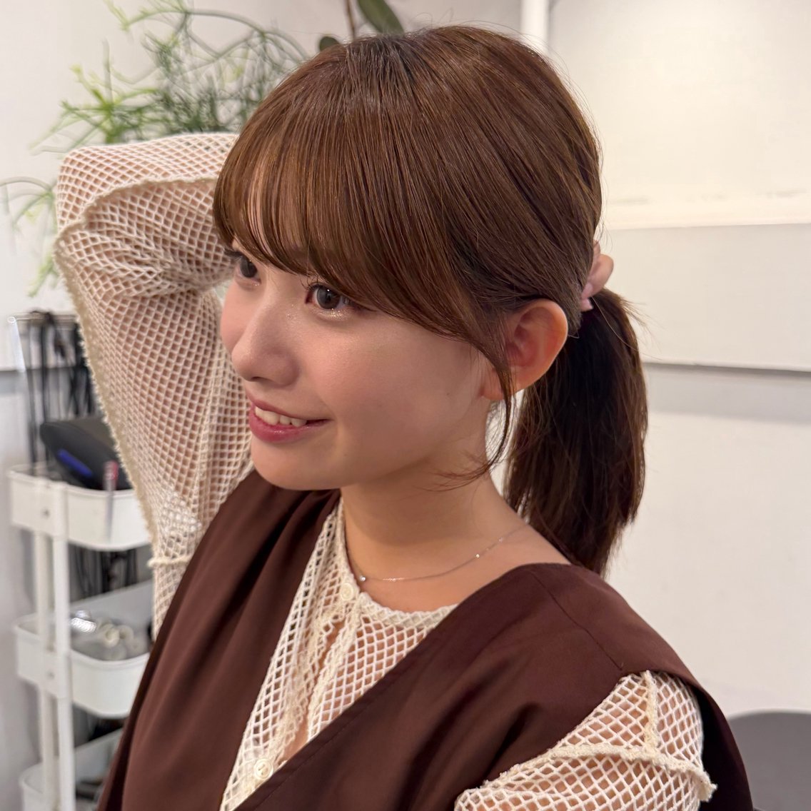 ミディアム カラー 顔周りレイヤー꙳⋆ ミディアム⌇SAKIのヘアスタイル