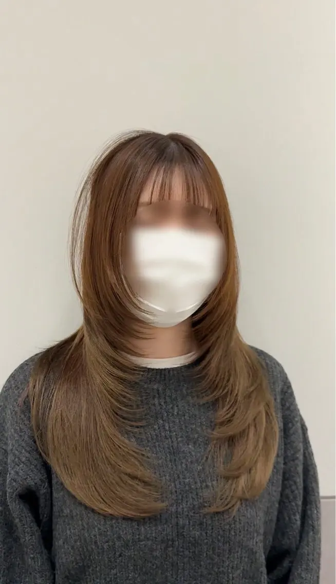 セミロング カラー ヘアアレンジ カット ヘアカラー トリートメント 新宿/レイヤー特化 韓国ヘア/海外ヘアのヘアスタイル