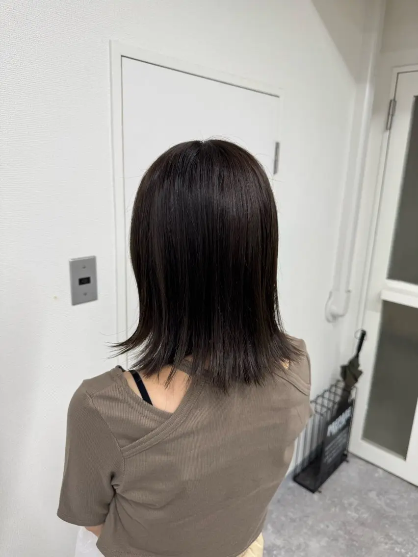 ミディアム 髪質改善 トリートメント 酸熱トリートメント 髪質改善メニュー 長井 美佐子のヘアスタイル
