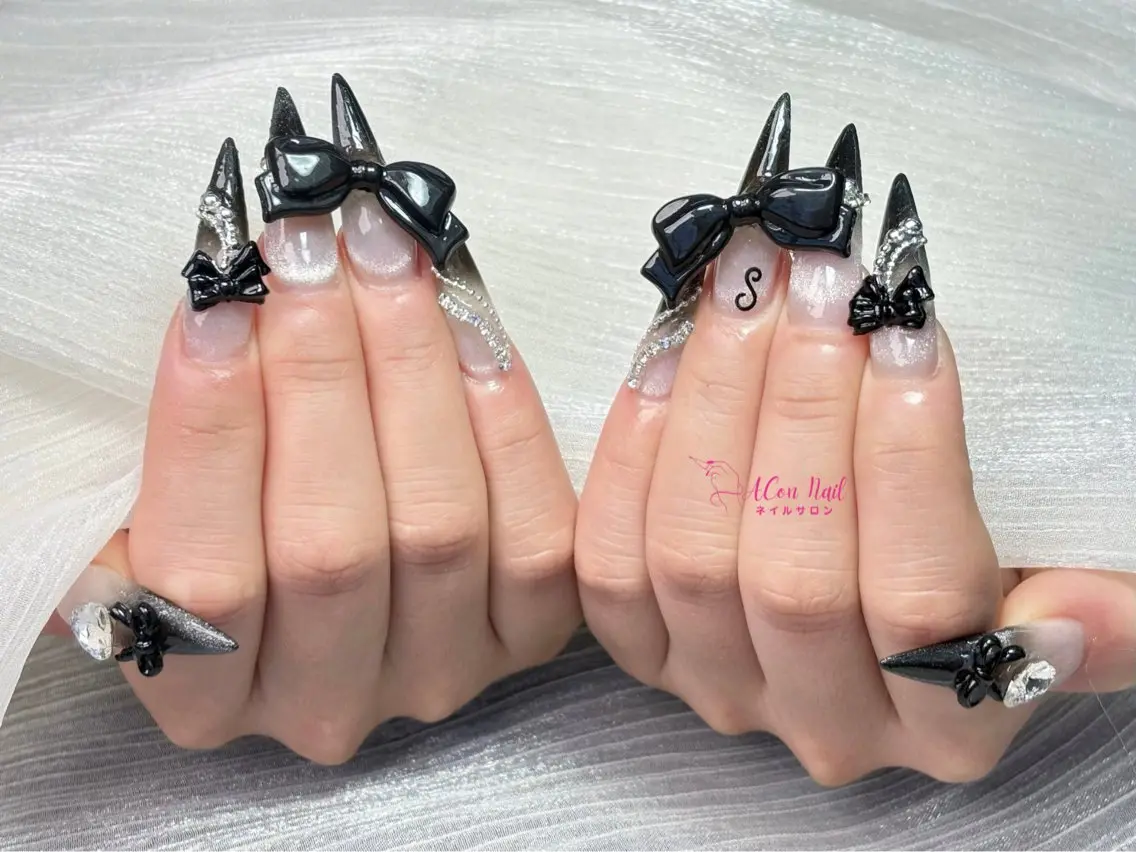ネイル 桜ネイル 長さ出し フラワーネイル フレンチネイル ジェルネイル ハンドネイル ACon NailSalonのネイルデザイン