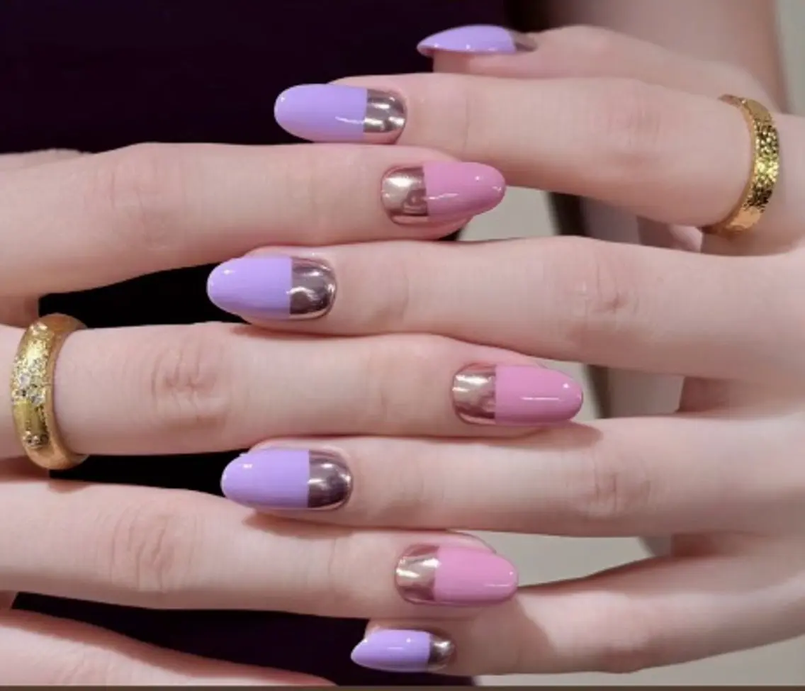 ネイル ハンドネイル H3 Nail Tsuki🦋💙のネイルデザイン