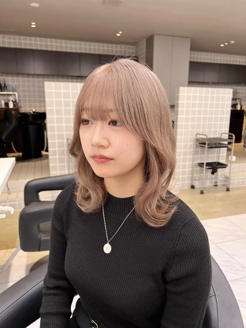 セミロング カラー パーマ ヘアアレンジ メンズ 上品＆韓国風 🥀海心🥀のヘアスタイル