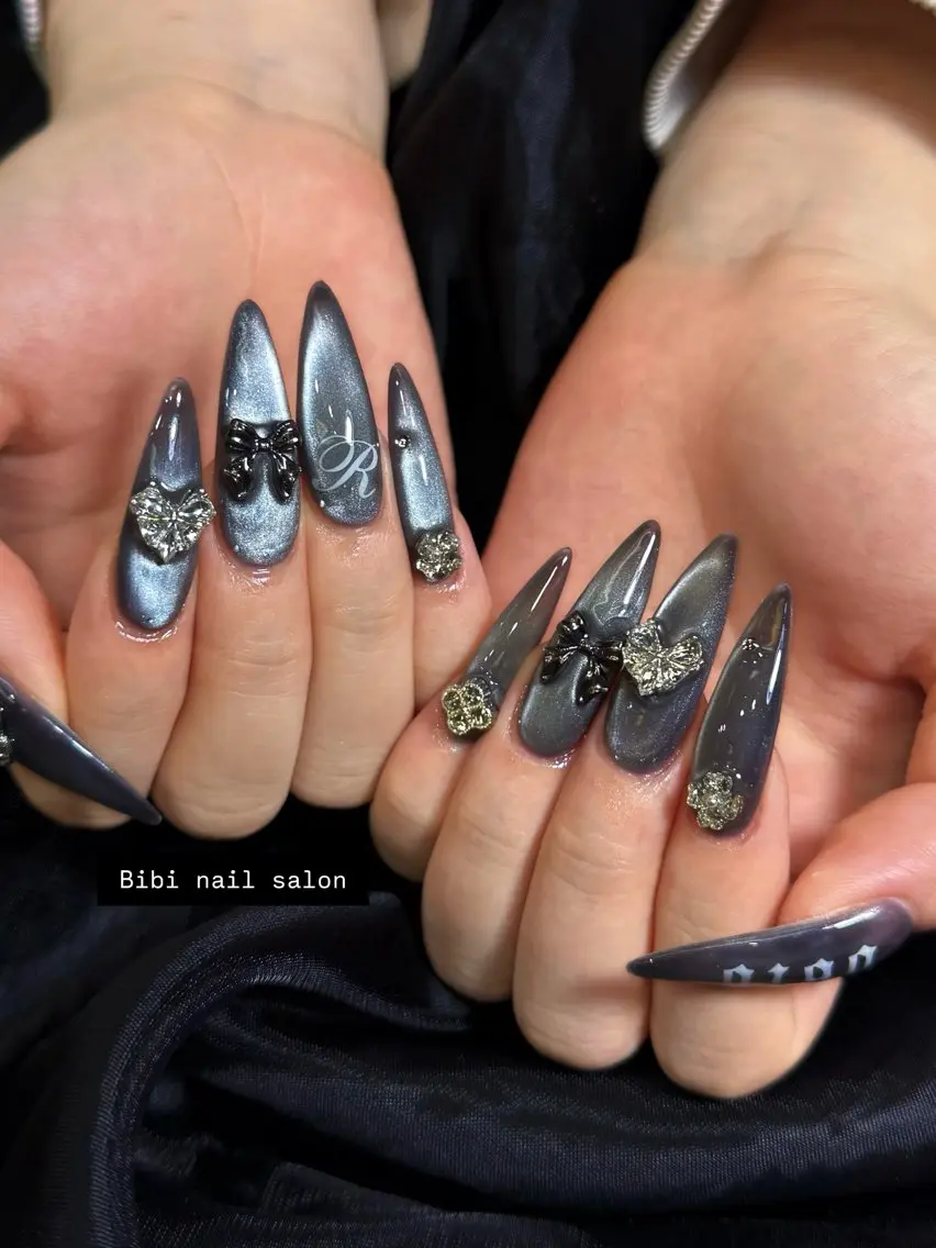 セミロング ハンドネイル Bibi nail Osakaのネイルデザイン