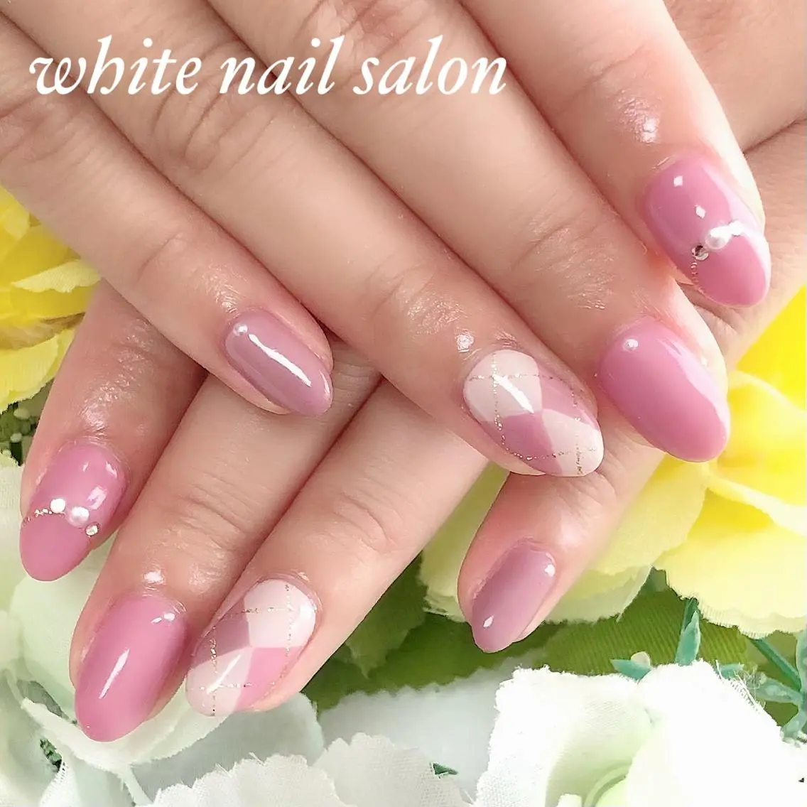 ネイル アートネイル フレンチネイル ジェルネイル ハードジェル 持ち込み ハンドネイル white nail salonのネイルデザイン
