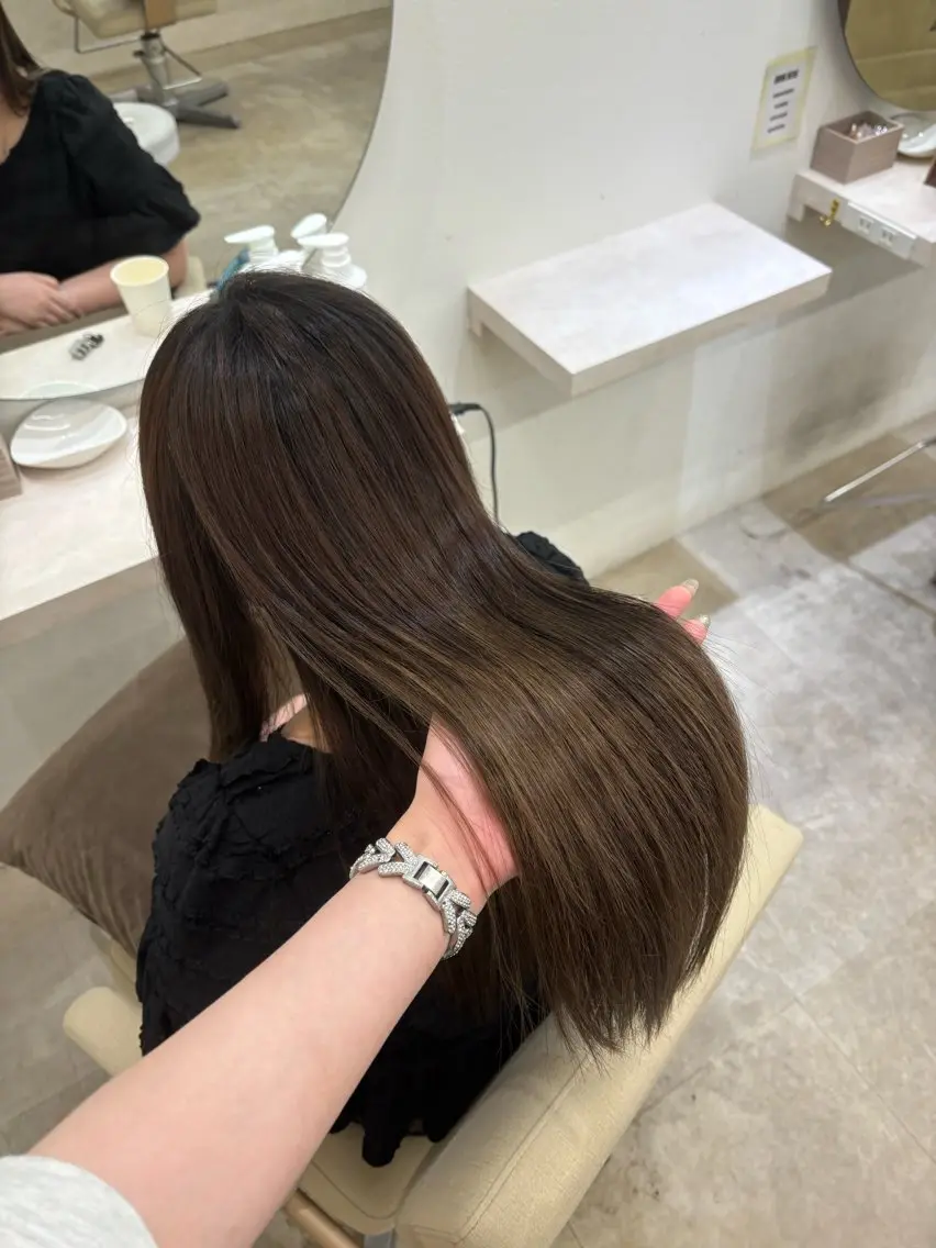 ロング 縮毛矯正 Core かんなのヘアスタイル