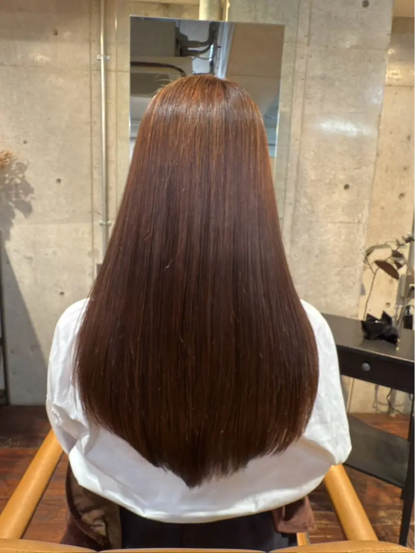 ロング カラー ベージュカラー オレンジ オレンジベージュ 髪質改善/縮毛矯正 透明感カラー/リオのヘアスタイル