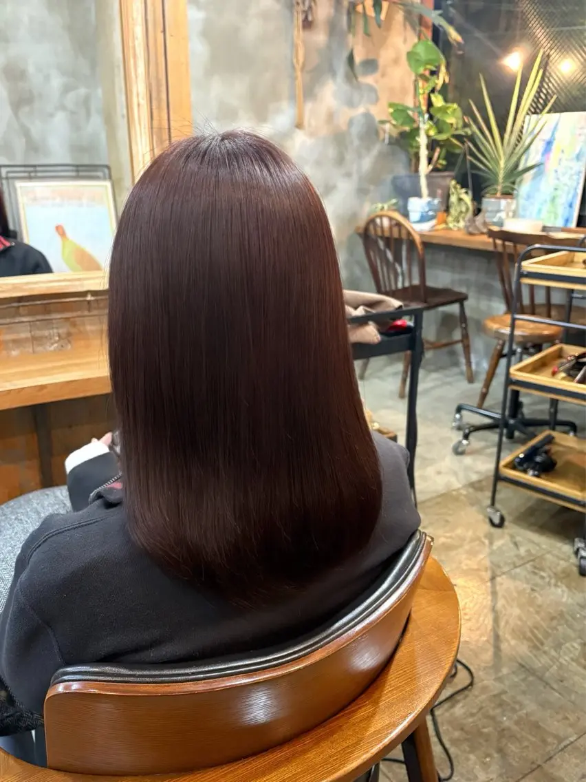 ミディアム カラー ブリーチ 透明感カラー ブリーチなしカラー トリートメント ヘアカラー トリートメント Hina🧵/恵比寿 中目黒/透明感カラーのヘアスタイル