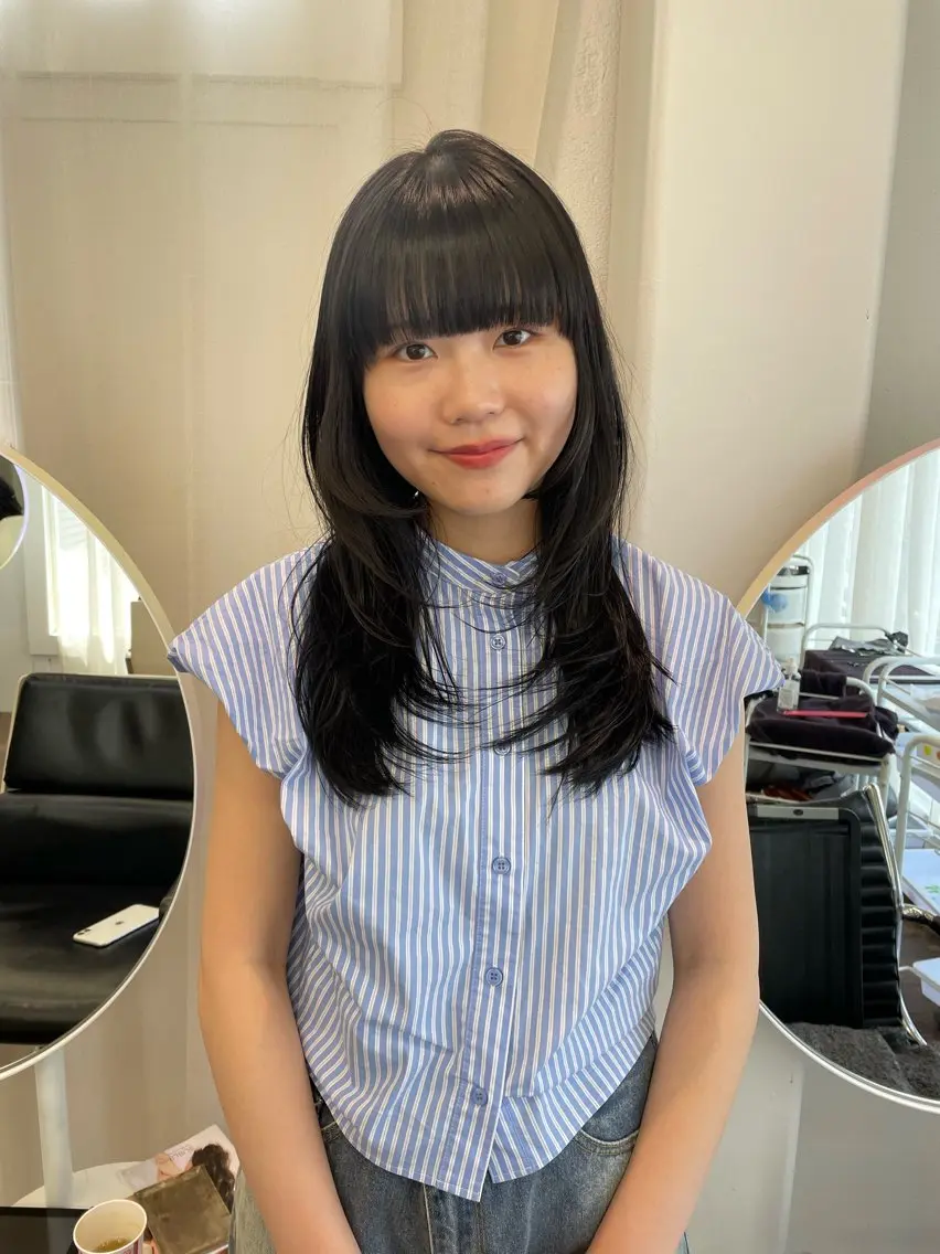 ロング カラー カット ヘアカラー トリートメント レイヤーカット🎀 kanaのヘアスタイル