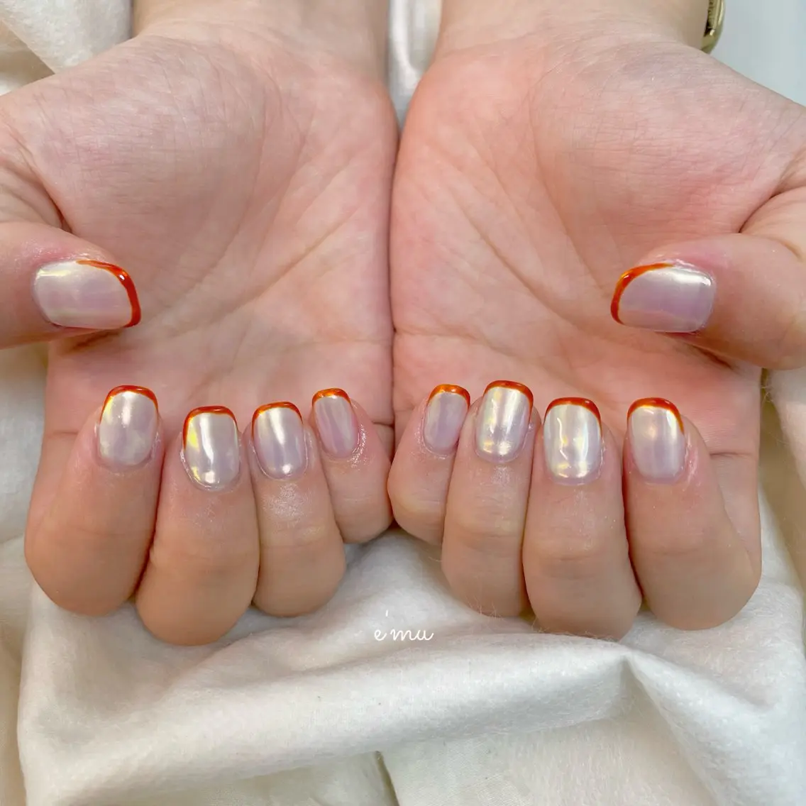 ネイル フレンチネイル ハンドネイル nail salon e'mu💐のネイルデザイン