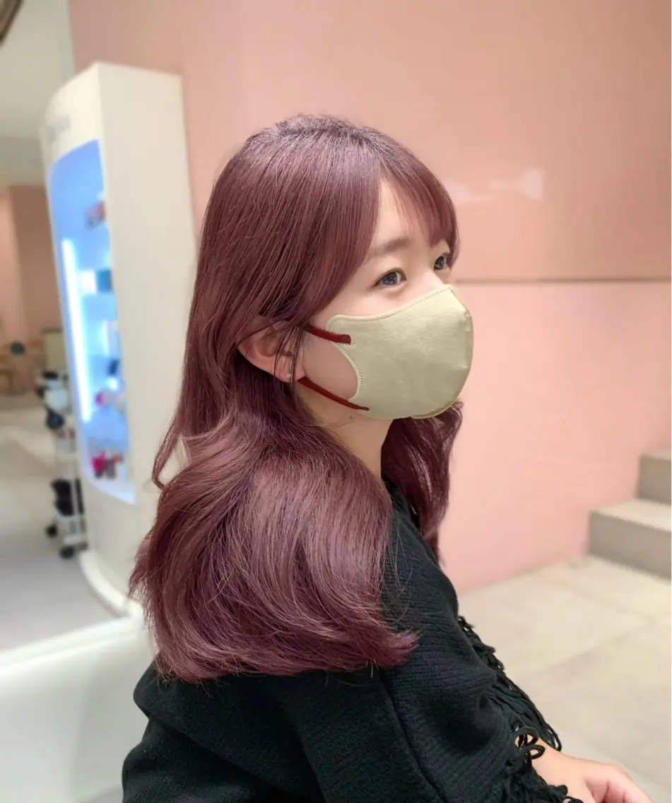 ミディアム カラー ヘアカラー トリートメント ヘッドスパ ヘアセット 韓国ヘア/レイヤー/ 顔まわり/りょーとのヘアスタイル