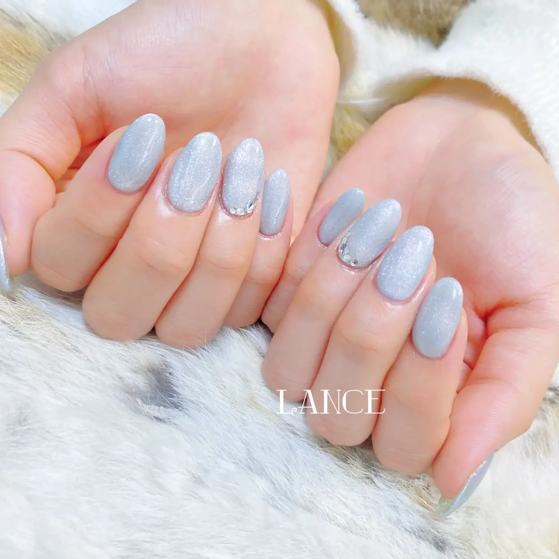 ネイル オーロラネイル フレンチネイル グラデーション キラキラネイル 韓国ネイル ハンドネイル Lance nailのネイルデザイン