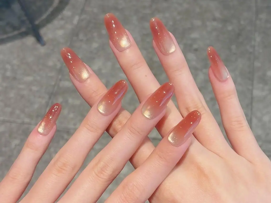 ネイル ジェルネイル グラデーション ミディアムネイル ピンク シンプルネイル ハンドネイル ハンドケア 💖NA.YUKI NAIL錦糸町店💖のネイルデザイン