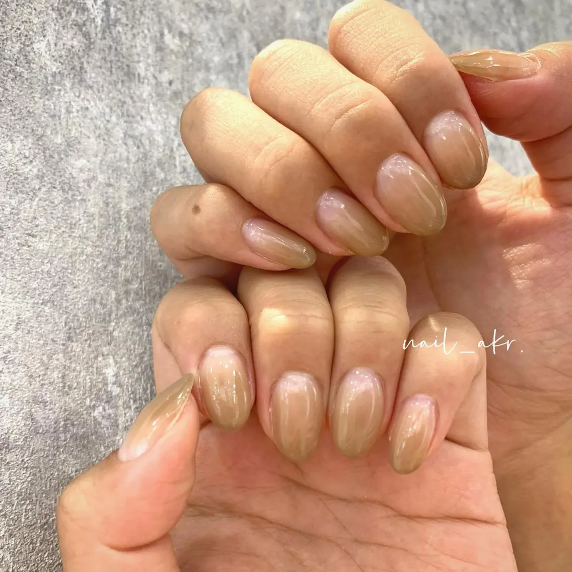 ネイル ブラウン グラデーション nailAVANCE akariのネイルデザイン