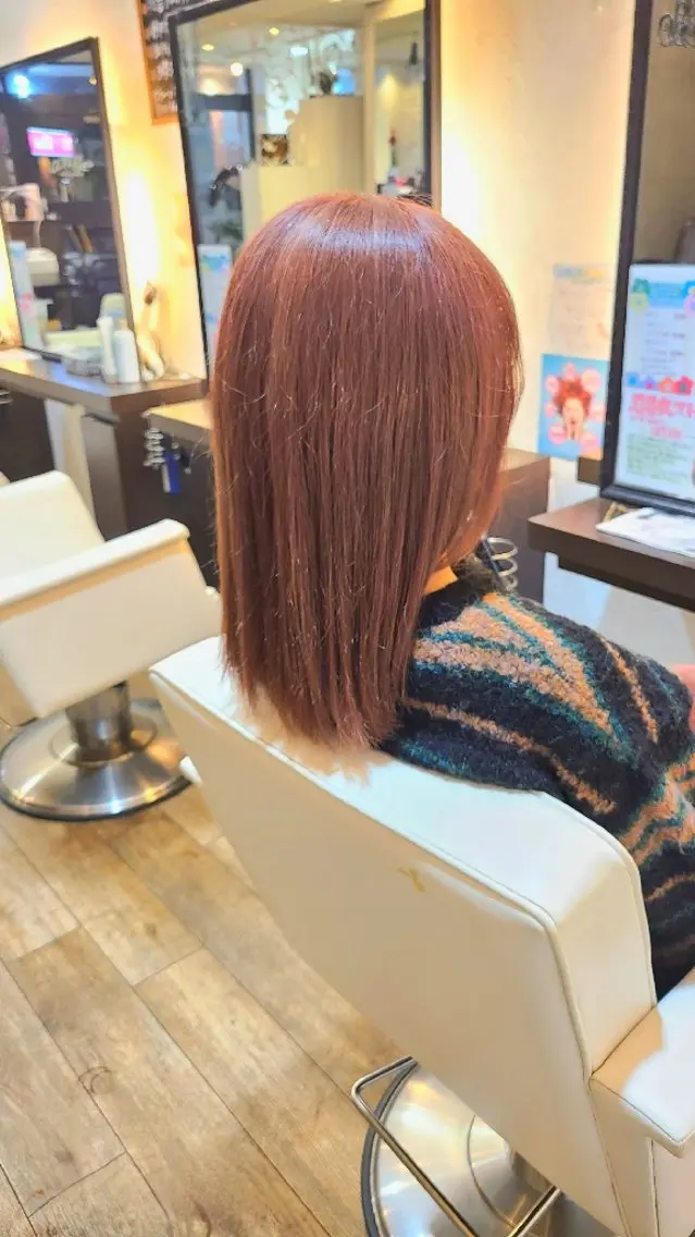 ミディアム カラー カット トリートメント COTON浜町 sayakaのヘアスタイル
