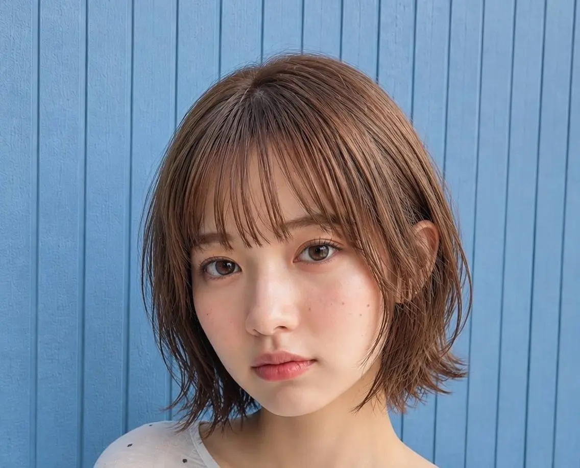 ミディアム カラー カット ヘアカラー 《髪質改善 UN BLEACH》のヘアスタイル