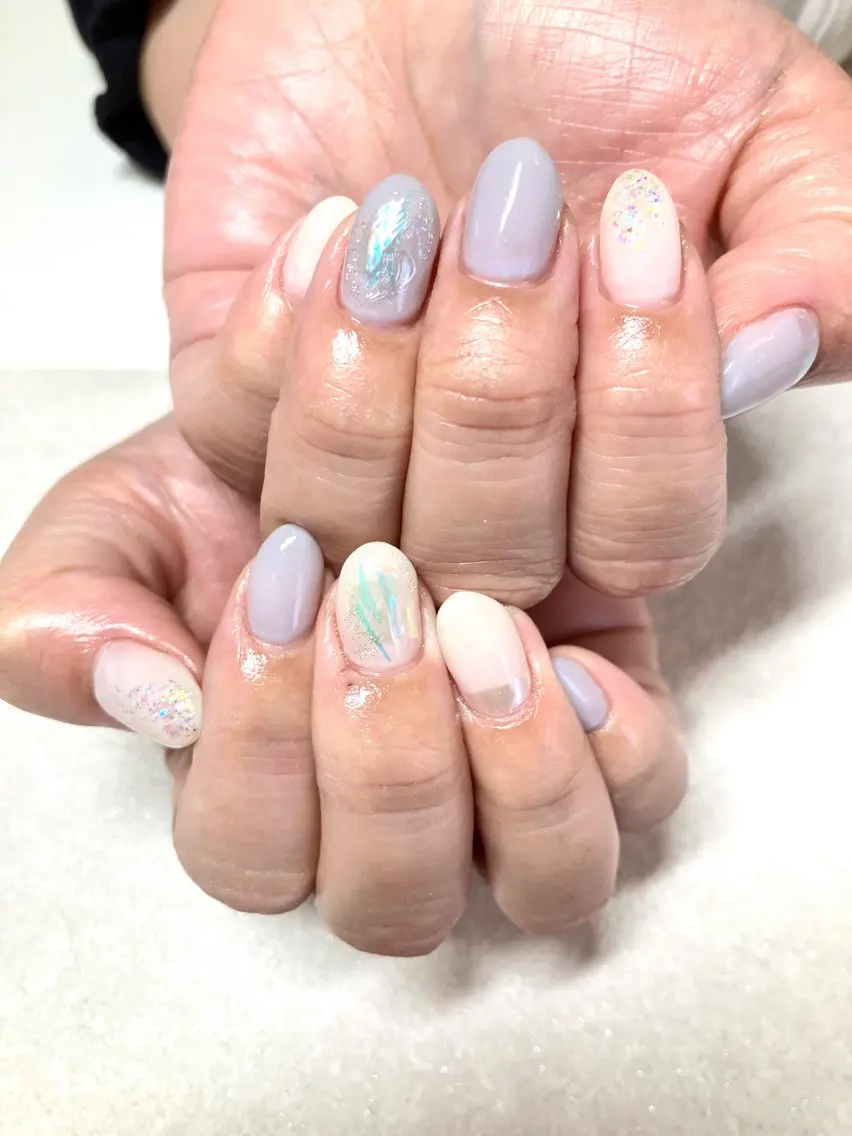 ネイル ジェルネイル パラジェル 春ネイル m'sNail 福岡西区 ネイルのネイルデザイン