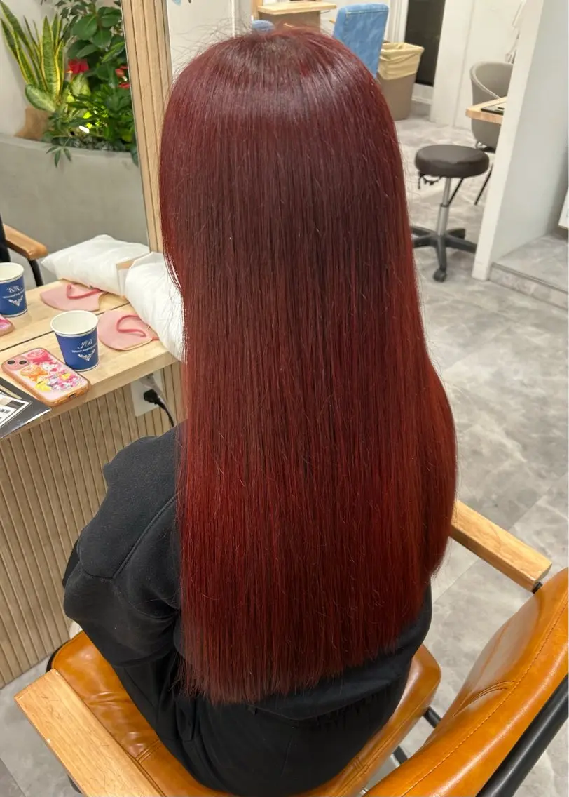 カラー レッドカラー ヘアカラー SHIAN 🐶菜月 /カラーのヘアスタイル