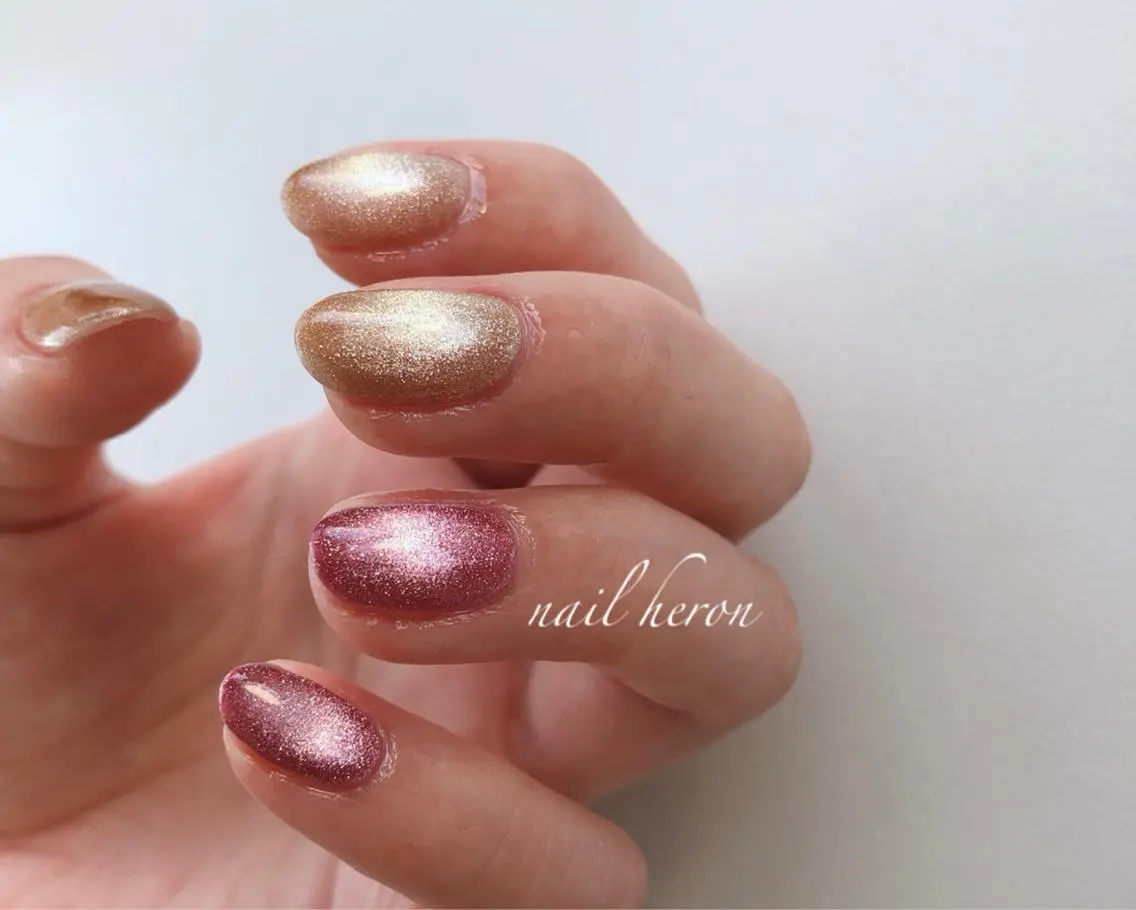 ネイル マグネットネイル ハンドネイル saki_ nail heronのネイルデザイン