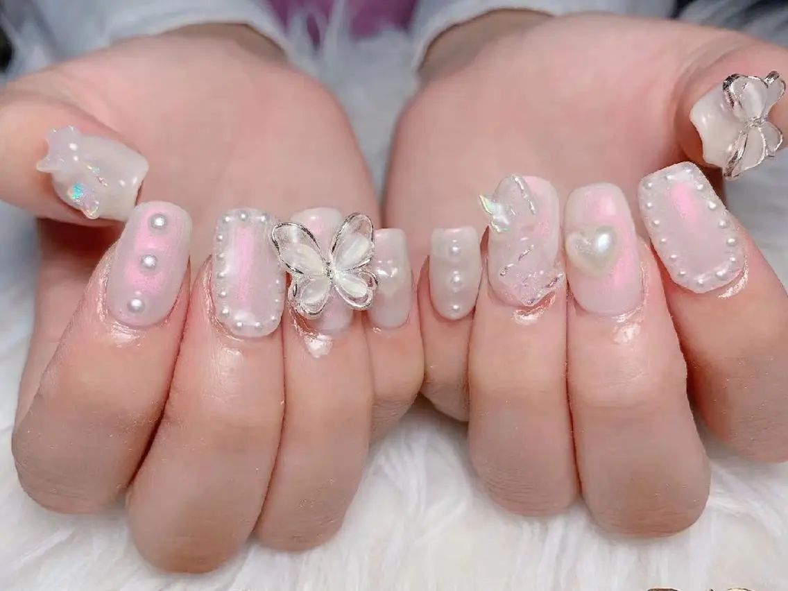 ネイル アートネイル べっ甲ネイル ボルドー 長さ出し フラワーネイル 🎀Yumi✨ ミキネイルサロン池袋のネイルデザイン
