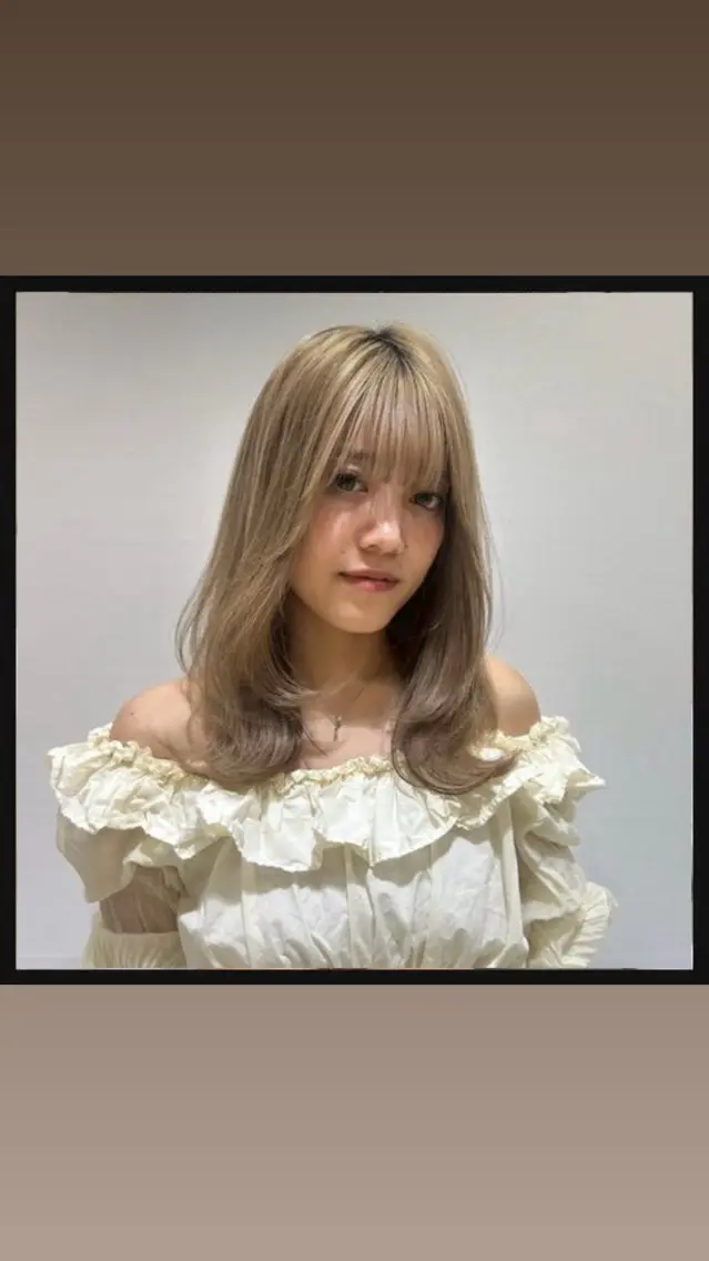 セミロング 透明感ダブルカラー/ 似合わせボブ👑涼介のヘアスタイル