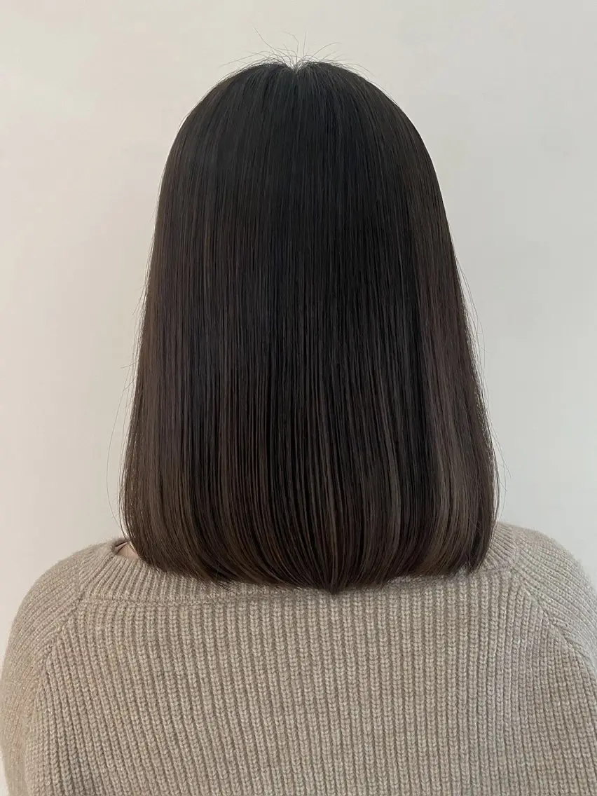 ミディアム 縮毛矯正 neu. reinaのヘアスタイル