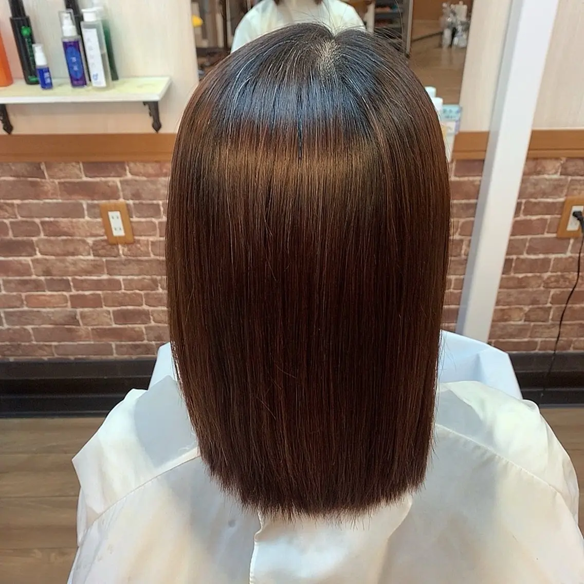 ミディアム 縮毛矯正 Honami モデル募集中のヘアスタイル
