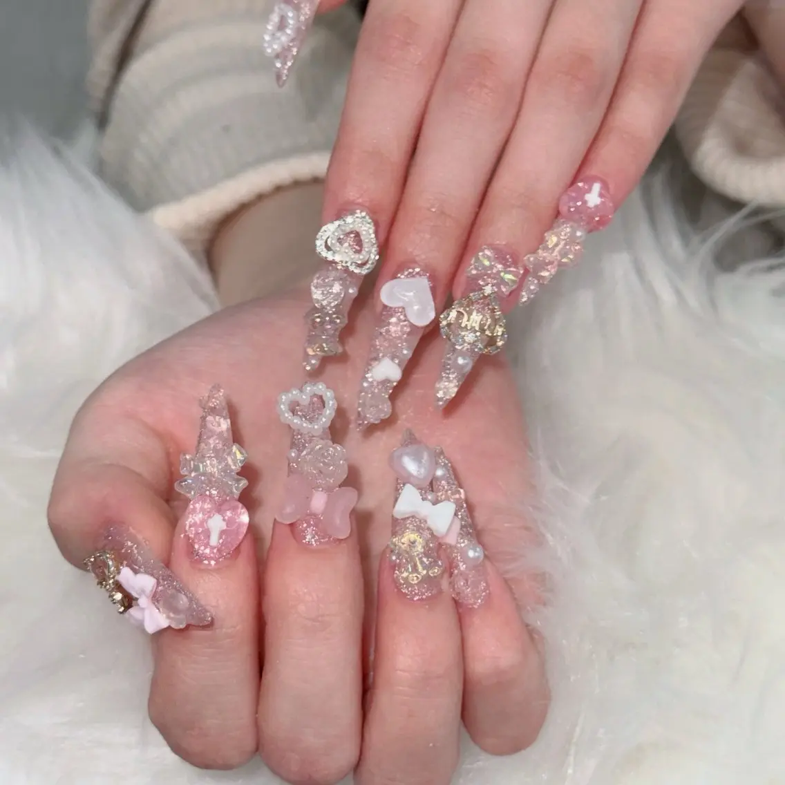 ネイル フットネイル フレンチネイル グラデーション 韓国ネイル ロングネイル ハンドネイル Hani Nail Salonのネイルデザイン