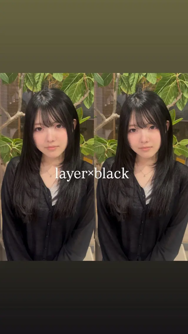 ロング カット 🐈‍⬛JUMI /透明感カラー/🩶のヘアスタイル