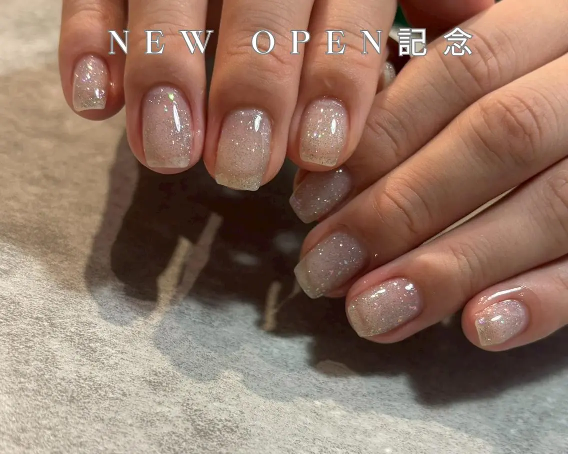 ネイル オーロラネイル ボルドー クリアネイル ドット フラッシュネイル メラク 難波Matsuokaのネイルデザイン
