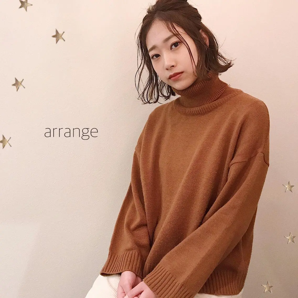 ミディアム カラー 市川 千夏のヘアスタイル