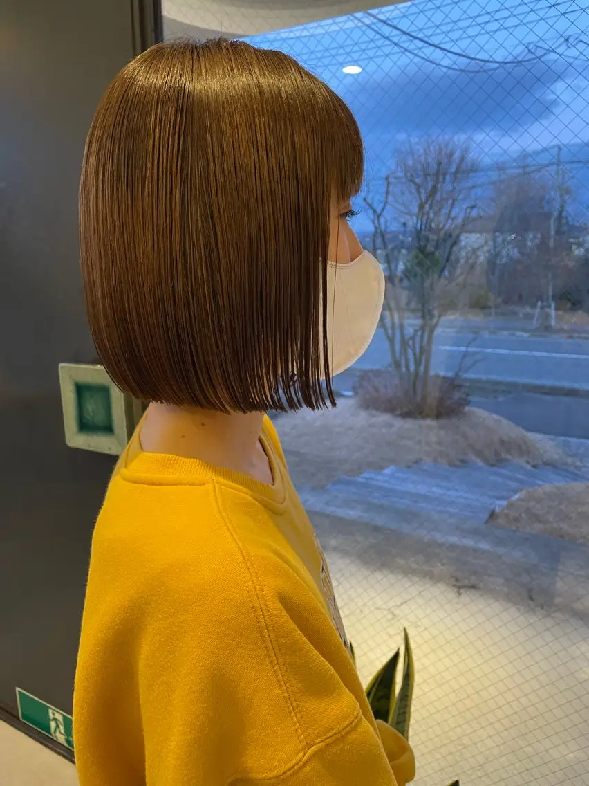 ミディアム ボブ カット ヘッドスパ 藤村 翔充のヘアスタイル